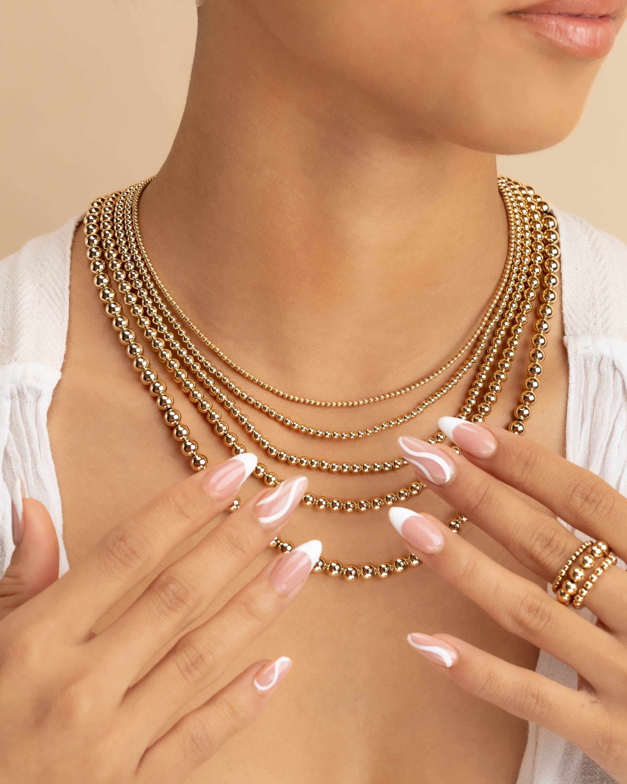 necklaces | gold beaded