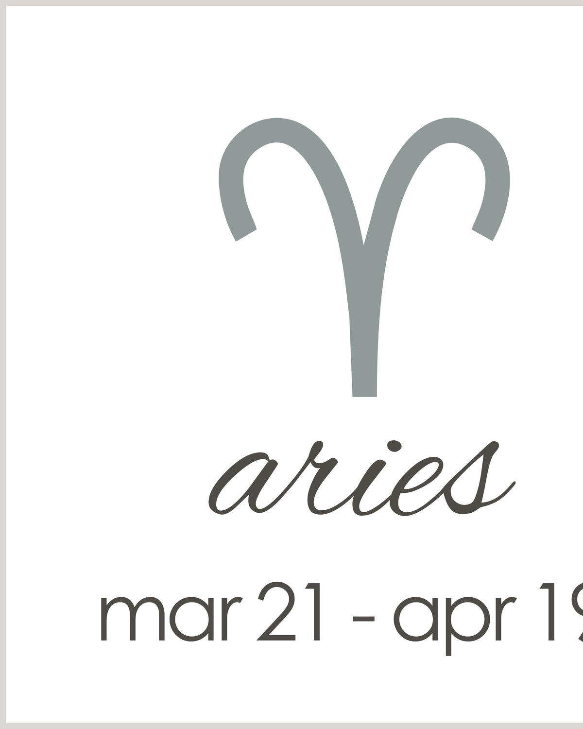 zodiac | Aries (mar 29-apr 19)