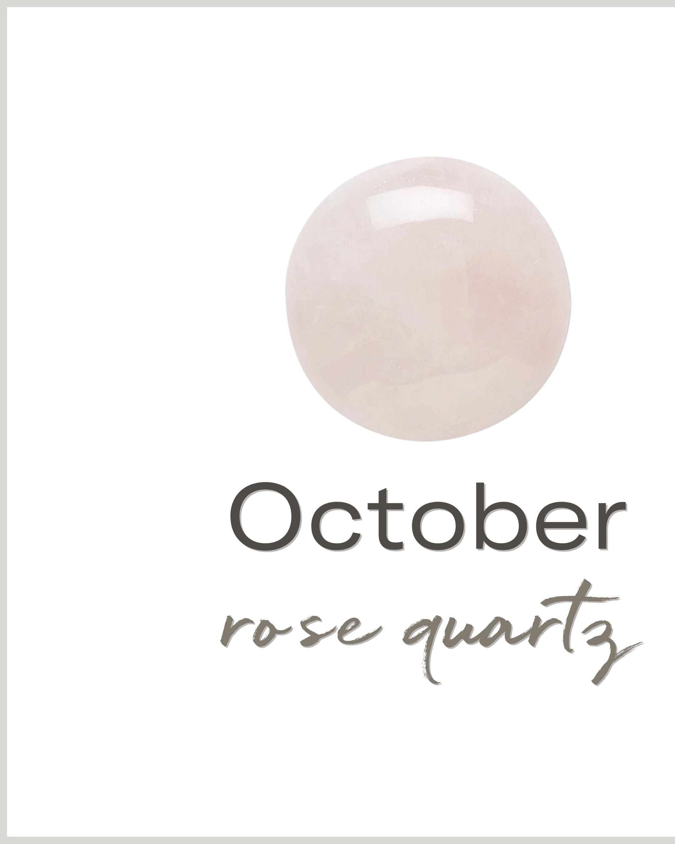 birthstone | October rose quartz
