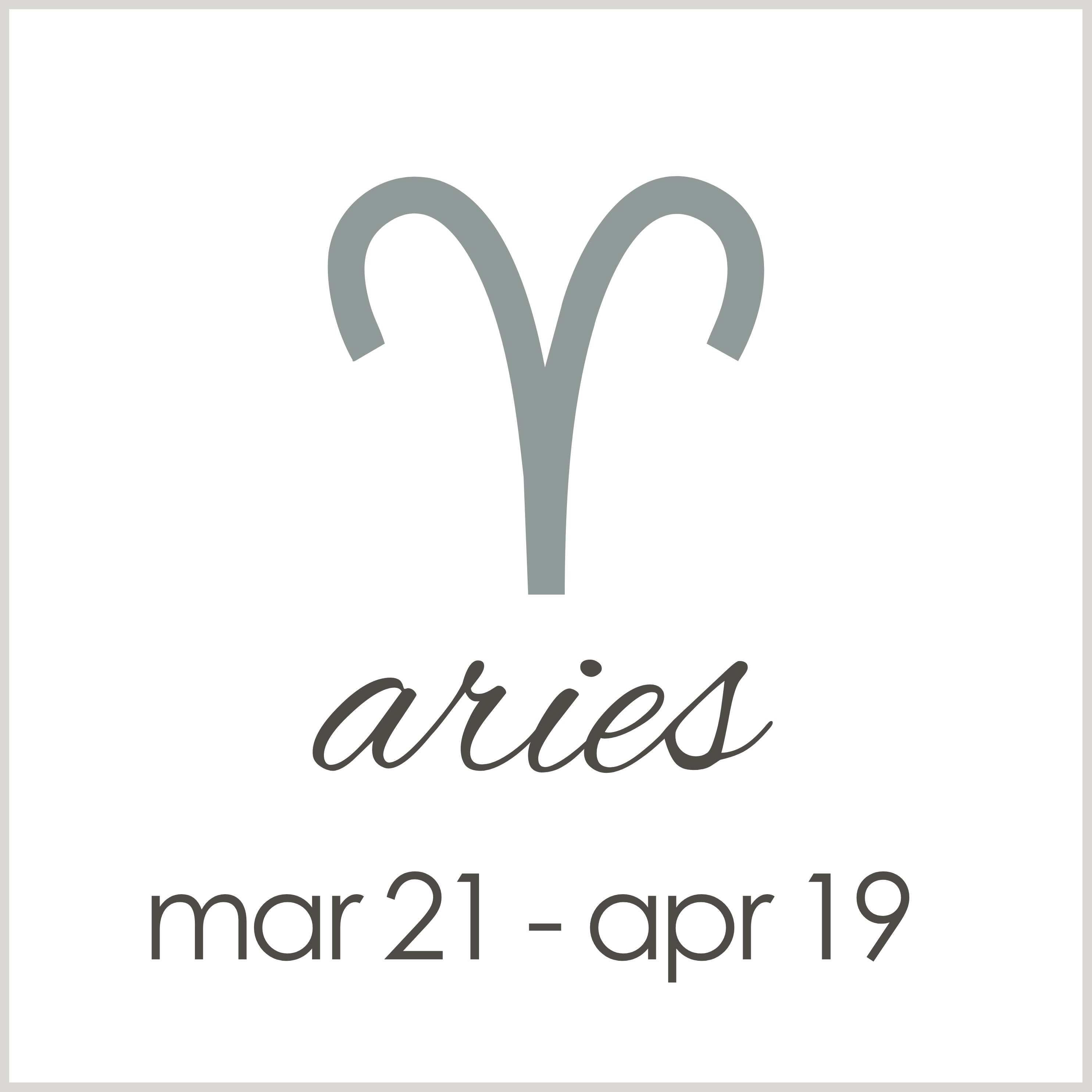 zodiac | Aries (mar 29-apr 19)