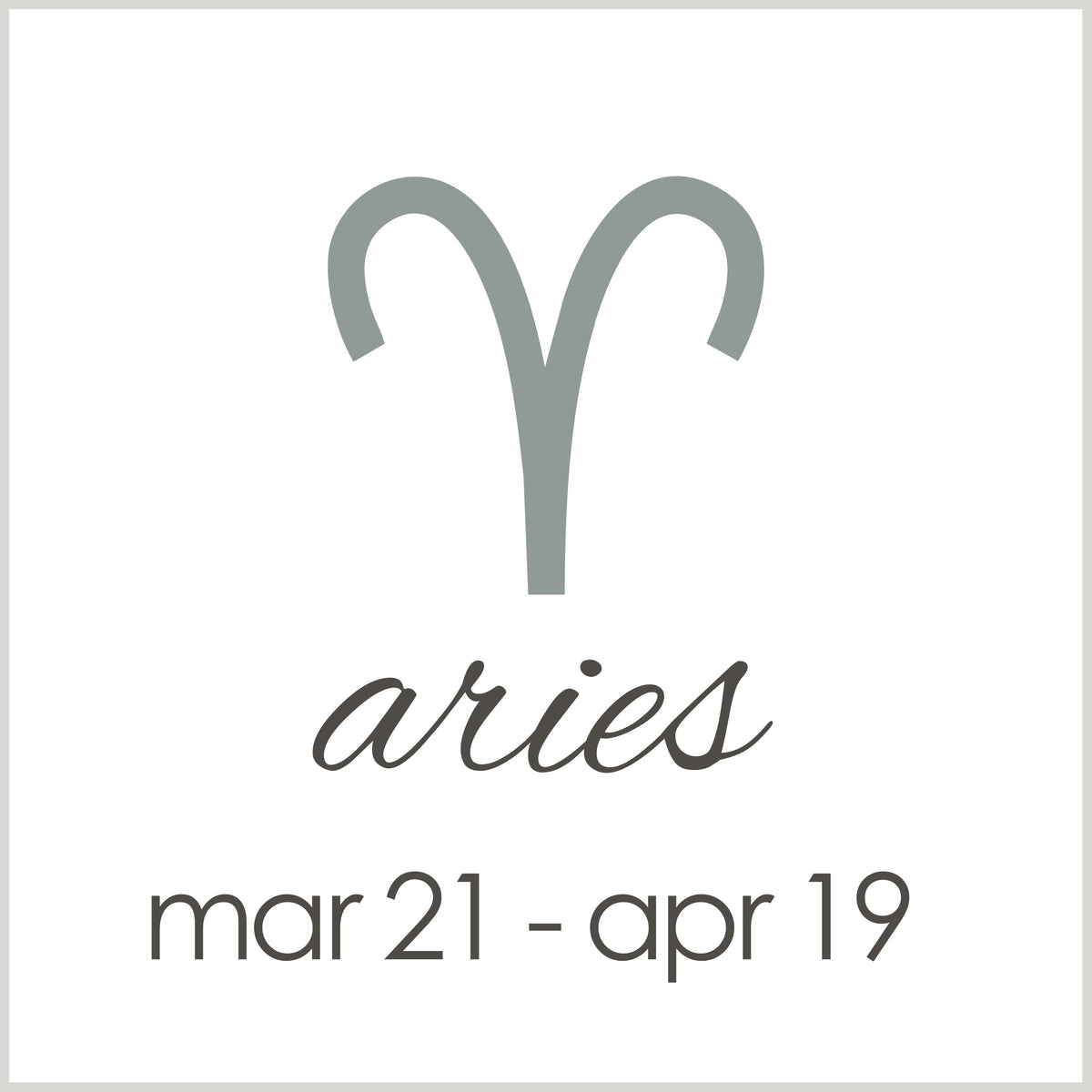 zodiac | Aries (mar 29-apr 19)
