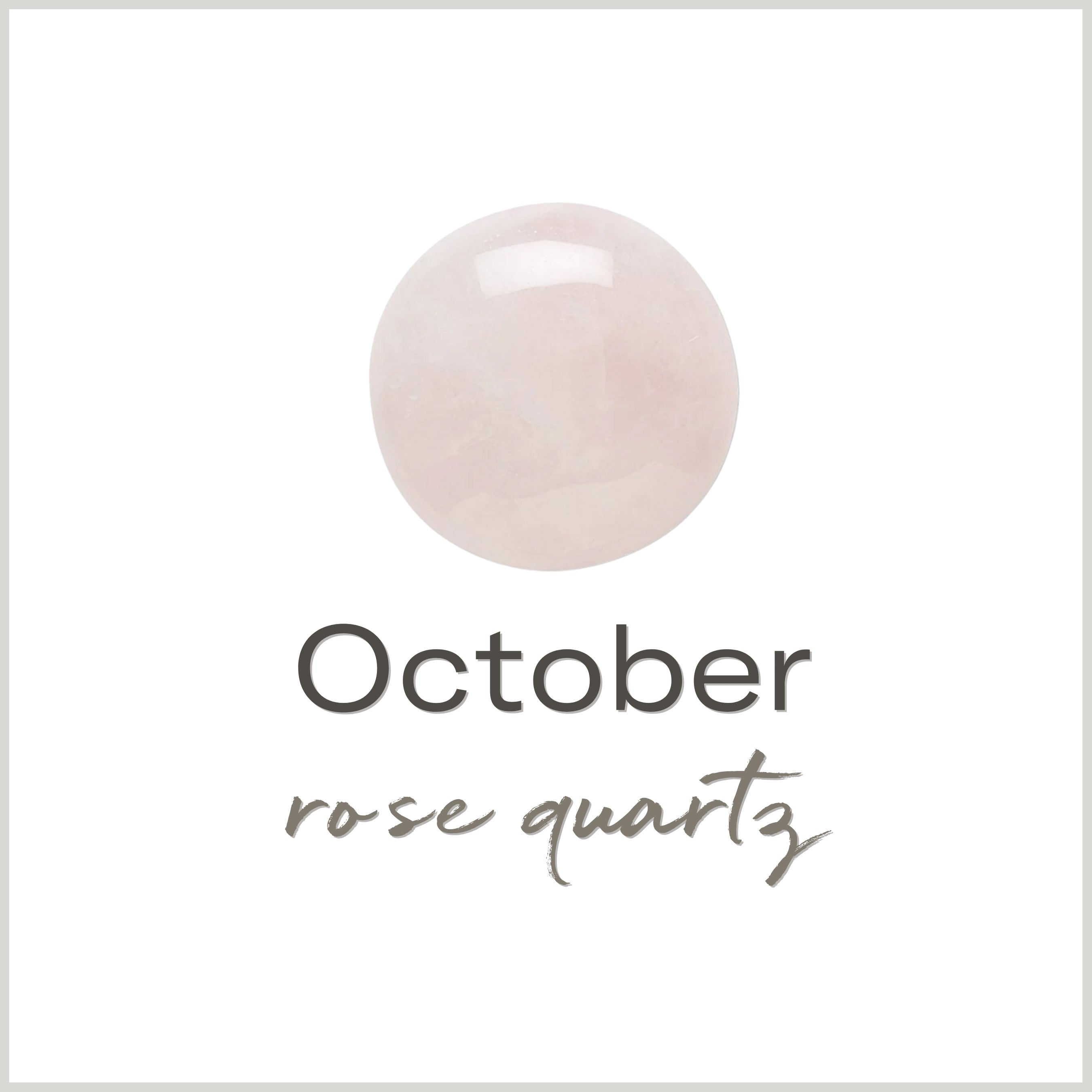 birthstone | October rose quartz