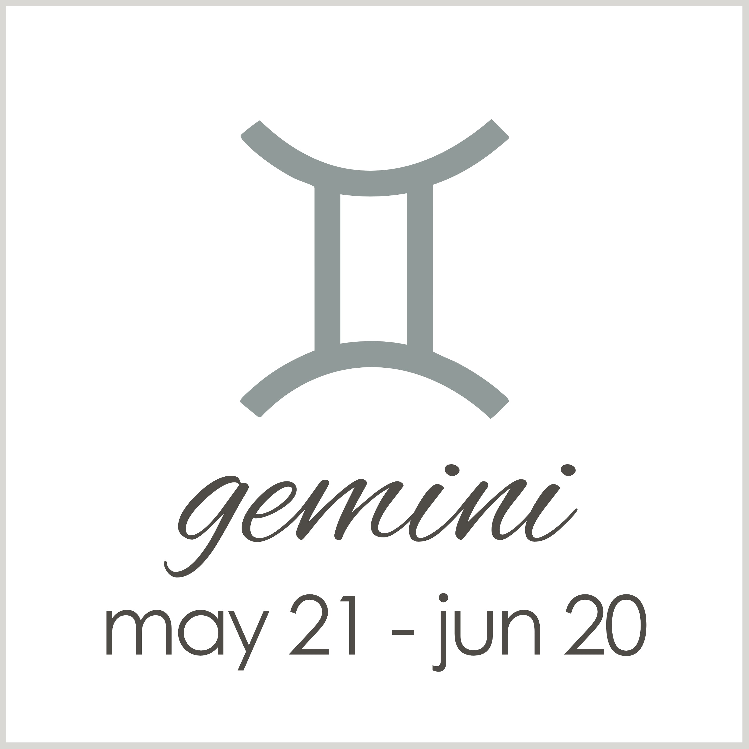 zodiac | Gemini (may 21-jun 20)