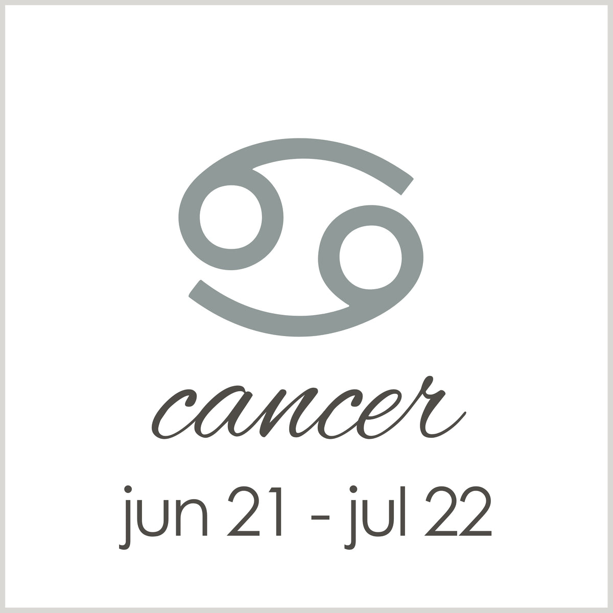 Zodiac | Cancer (jun 21 - jul 22)